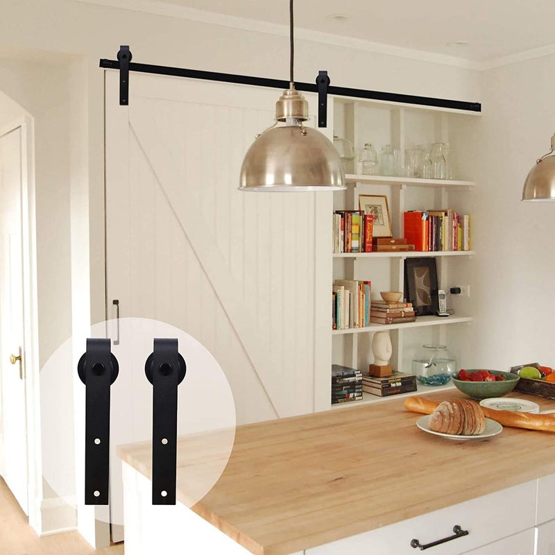 CCJH Barn Door Hardware Kit 4FT Sliding Track Heavy Duty for Single Max 24'' Wide Door Panel - Image 2